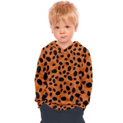 Orange Cheetah Animal Print Kids  Overhead Hoodie