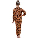 Orange Cheetah Animal Print Kids  Long Sleeve Set  View2