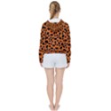 Orange Cheetah Animal Print Women s Tie Up Sweat View2