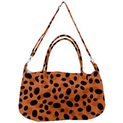 Orange Cheetah Animal Print Removal Strap Handbag by mccallacoulture