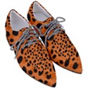 Orange Cheetah Animal Print Women s Pointed Oxford Shoes View3