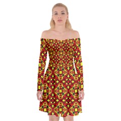 Rby-b-7-6 Off Shoulder Skater Dress by ArtworkByPatrick