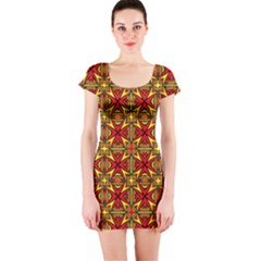 Rby-b-7-7 Short Sleeve Bodycon Dress by ArtworkByPatrick