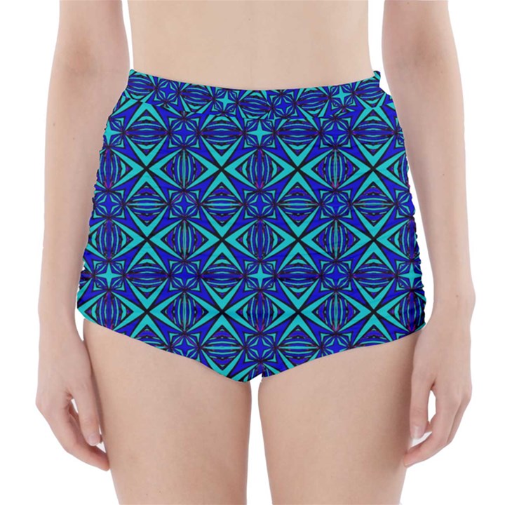 ABSTRACT-Q-8 High-Waisted Bikini Bottoms