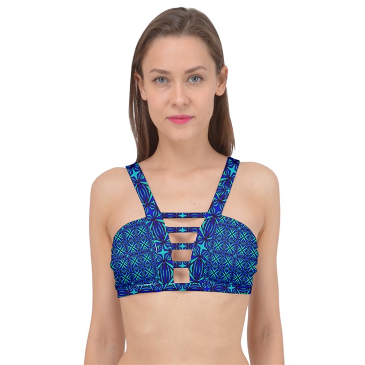 ABSTRACT-Q-8 Cage Up Bikini Top