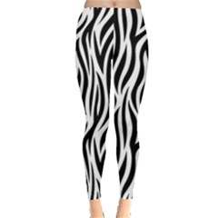 Thin Zebra Animal Print Leggings  by mccallacoulture