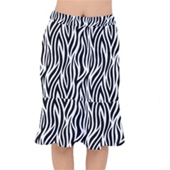 Thin Zebra Animal Print Short Mermaid Skirt by mccallacoulture