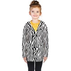 Thin Zebra Animal Print Kids  Double Breasted Button Coat by mccallacoulture