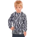 Thin Zebra Animal Print Kids  Hooded Pullover View1