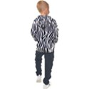 Thin Zebra Animal Print Kids  Hooded Pullover View2