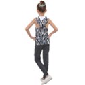 Thin Zebra Animal Print Kids  Sleeveless Hoodie View2