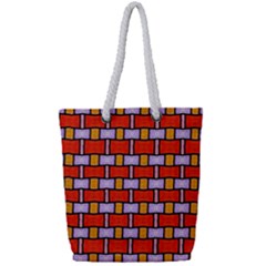 Abstract-q-9 Full Print Rope Handle Tote (small) by ArtworkByPatrick