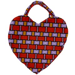 Abstract-q-9 Giant Heart Shaped Tote by ArtworkByPatrick