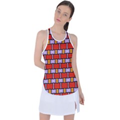 Abstract-q-9 Racer Back Mesh Tank Top