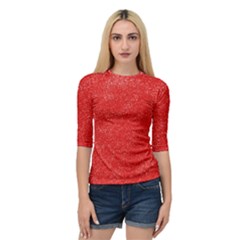 Modern Red And White Confetti Pattern Quarter Sleeve Raglan Tee