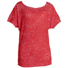 Modern Red And White Confetti Pattern Women s Oversized Tee