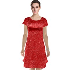 Modern Red And White Confetti Pattern Cap Sleeve Nightdress