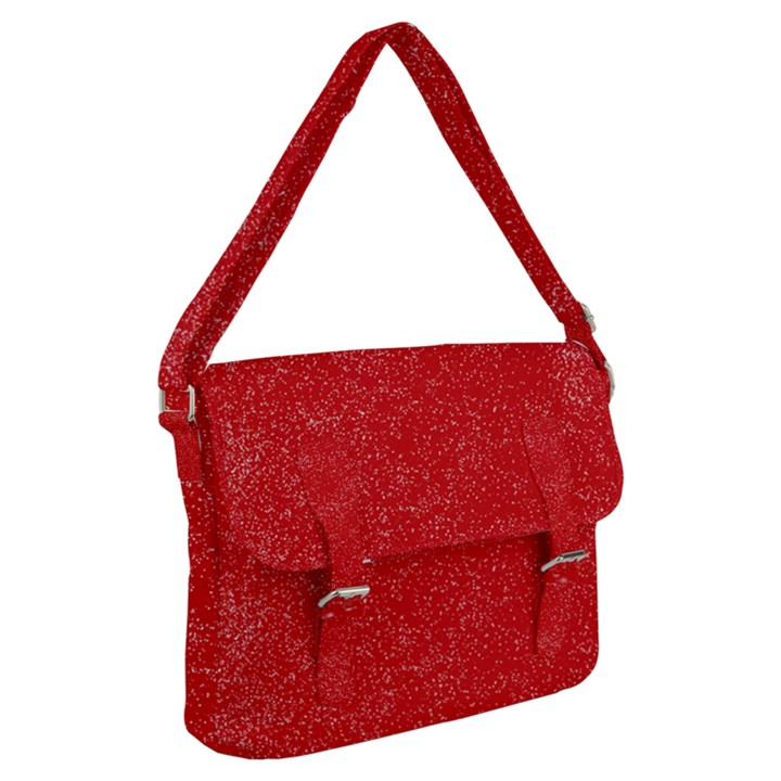 Modern Red And White Confetti Pattern Buckle Messenger Bag