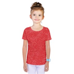 Modern Red And White Confetti Pattern Kids  One Piece Tee