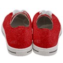 Modern Red And White Confetti Pattern Women s Low Top Canvas Sneakers View4