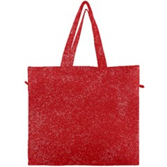 Modern Red And White Confetti Pattern Canvas Travel Bag