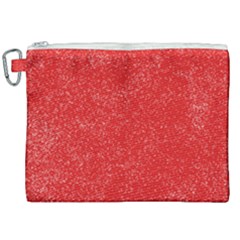 Modern Red And White Confetti Pattern Canvas Cosmetic Bag (xxl)