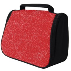 Modern Red And White Confetti Pattern Full Print Travel Pouch (big)