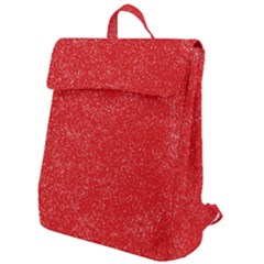 Modern Red And White Confetti Pattern Flap Top Backpack