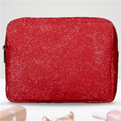 Modern Red And White Confetti Pattern Make Up Pouch (large)