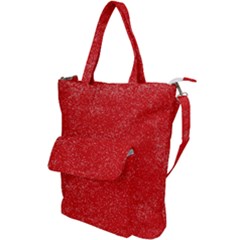 Modern Red And White Confetti Pattern Shoulder Tote Bag