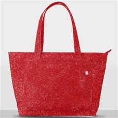 Modern Red And White Confetti Pattern Back Pocket Shoulder Bag 