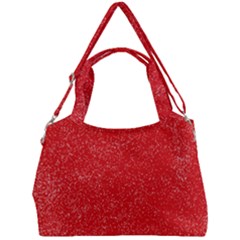 Modern Red And White Confetti Pattern Double Compartment Shoulder Bag