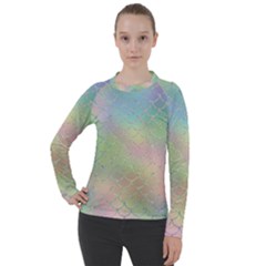 Pastel Mermaid Sparkles Women s Pique Long Sleeve Tee