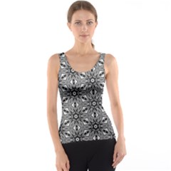 Black And White Pattern Tank Top