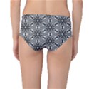 Black And White Pattern Mid-Waist Bikini Bottoms View2