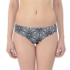 Black And White Pattern Hipster Bikini Bottoms