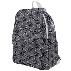 Black And White Pattern Top Flap Backpack by HermanTelo