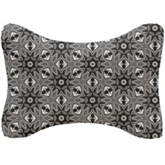 Black And White Pattern Seat Head Rest Cushion by HermanTelo