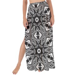 Black And White Pattern Maxi Chiffon Tie-up Sarong by HermanTelo