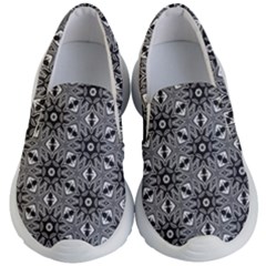 Black And White Pattern Kids Lightweight Slip Ons by HermanTelo