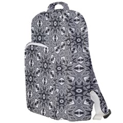 Black And White Pattern Double Compartment Backpack