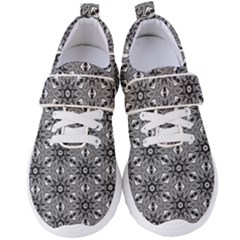 Black And White Pattern Women s Velcro Strap Shoes by HermanTelo