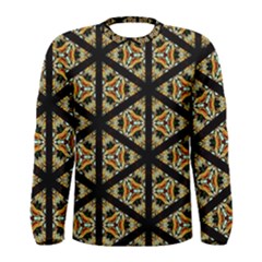 Pattern Stained Glass Triangles Men s Long Sleeve Tee