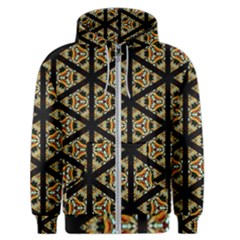 Pattern Stained Glass Triangles Men s Zipper Hoodie