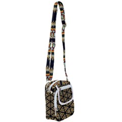 Pattern Stained Glass Triangles Shoulder Strap Belt Bag by HermanTelo