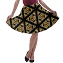 Pattern Stained Glass Triangles A-line Skater Skirt View1