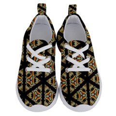 Pattern Stained Glass Triangles Running Shoes by HermanTelo