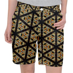 Pattern Stained Glass Triangles Pocket Shorts by HermanTelo