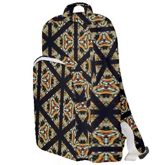 Pattern Stained Glass Triangles Double Compartment Backpack