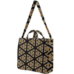 Pattern Stained Glass Triangles Square Shoulder Tote Bag by HermanTelo